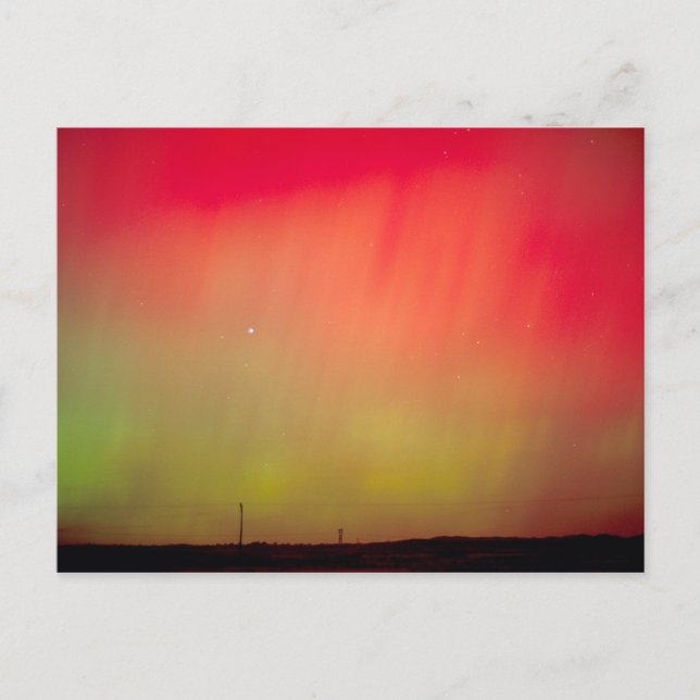 USA, Idaho. Aurora borealis, norrsken kl 2 Vykort (Framsida)