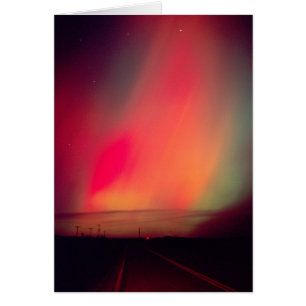 USA, Idaho. Aurora borealis, norrsken vid Hälsningskort