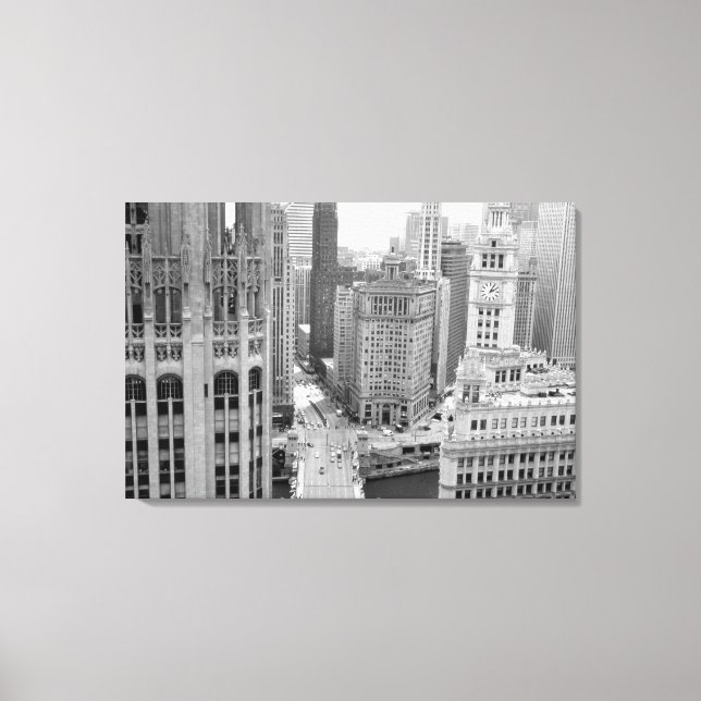 USA, IL, Chicago, Loop från Hotel Canvastryck (Framsida)