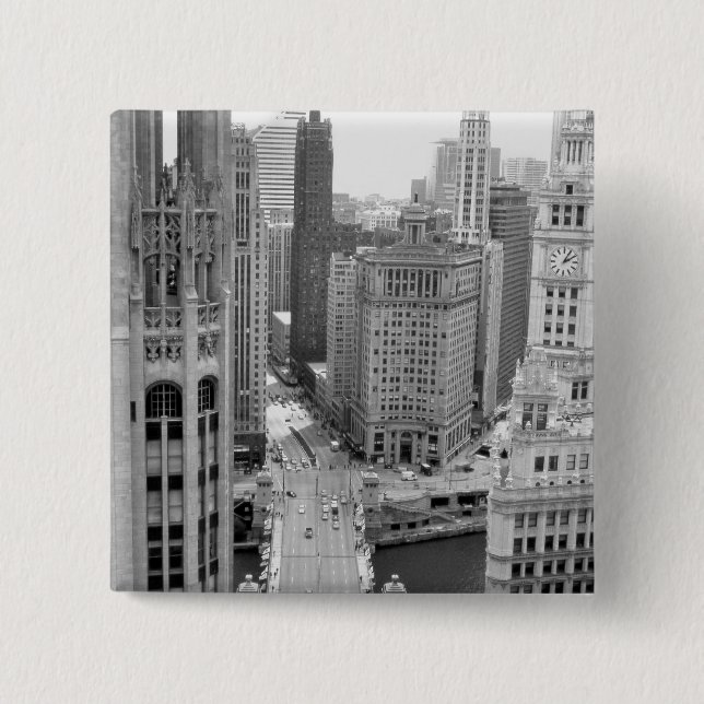 USA, IL, Chicago, Loop från Hotel Knapp (Framsida)