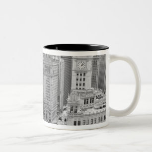 USA, IL, Chicago, Loop från Hotel Två-Tonad Mugg