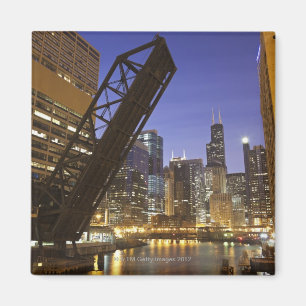 USA Illinois, Chicago, Chicago River Magnet