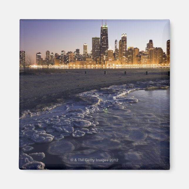 USA, Illinois, Chicago, City skyline från Sjö Magnet (Framsidan)