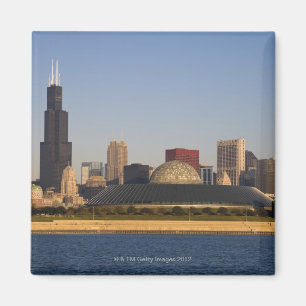 USA, Illinois, Chicago, City skyline med Adler Magnet