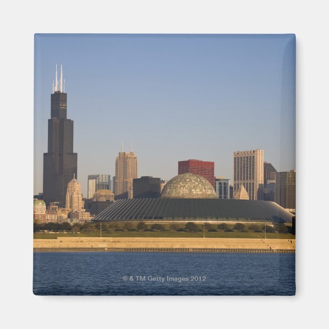 USA, Illinois, Chicago, City skyline med Adler Magnet (Framsidan)