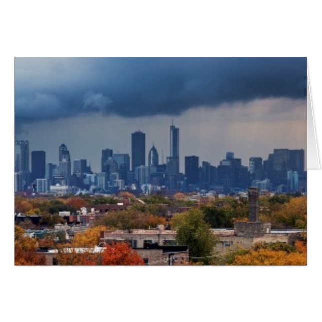 USA, Illinois, Chicago, cityscape Hälsningskort (Framsidan Horizontal)
