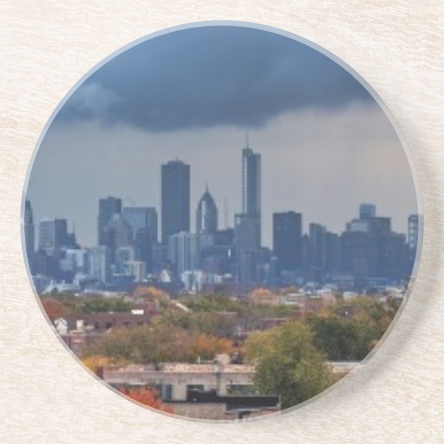 USA Illinois, Chicago, cityscape Underlägg Sandsten (Framsidan)