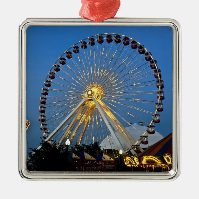 USA, Illinois, Chicago, Cityscapes, Lighting Julgransprydnad Metall (Framsidan)