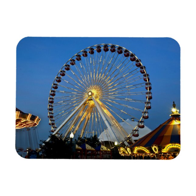 USA, Illinois, Chicago, Cityscapes, Lighting Magnet (Horisontell)