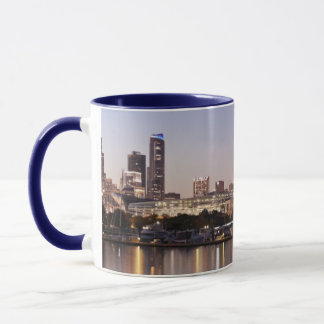 USA Illinois, Chicago horisont på skymningen Mugg