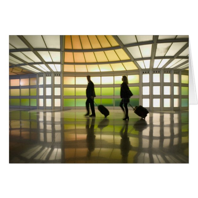 USA, Illinois, Chicago: O'Hare Internationell Hälsningskort (Framsidan Horizontal)