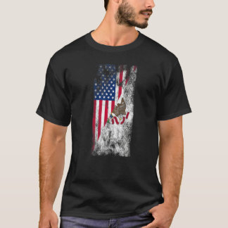 Usa Illinois Flaggor USA Illin T Shirt