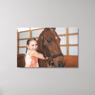 USA, Illinois, Metamora, Porträtt av leende Canvastryck