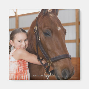 USA, Illinois, Metamora, Porträtt av leende Magnet