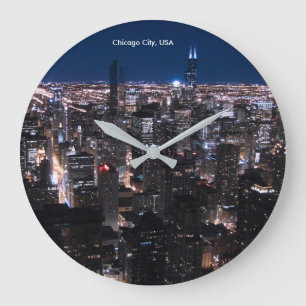 USA Image for Round Large Wall Clock Stor Klocka
