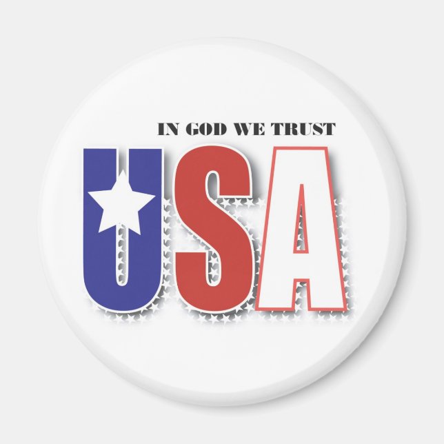 USA "In God We Trust" Magnet (Framsidan)