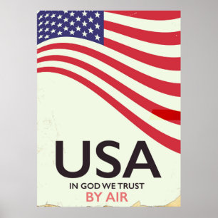 USA "In God we Trust" vintage affisch