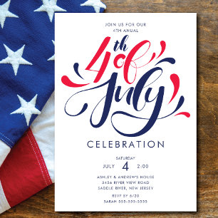 USA Independence Bash Inbjudningar