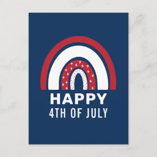 USA Independence day 4:e juli amerikanska regnbåge Helg Vykort