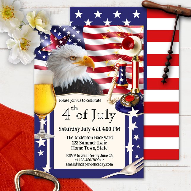 USA Independence day 4 juli Party Inbjudningar (Skapare uppladdad)