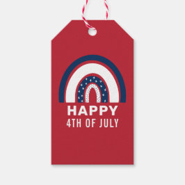 USA Independence day American Rainbow 4:e juli Presentetikett