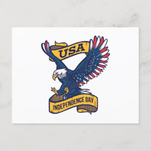 USA Independence day Eagle Vykort