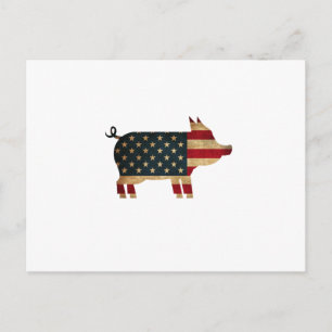 USA Independence day - Gris 4:e juli FUNNY Vykort