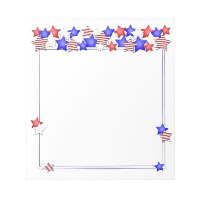 USA Independence day Patriotic Stars American Anteckningsblock (Framsida)