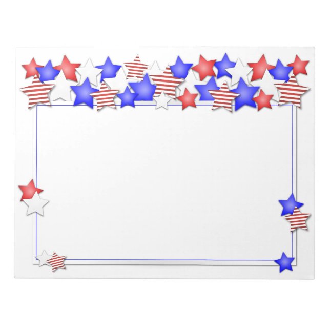 USA Independence day Patriotic Stars American Anteckningsblock (Framsida)