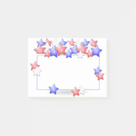 USA Independence day Patriotic Stars American Post-it Block