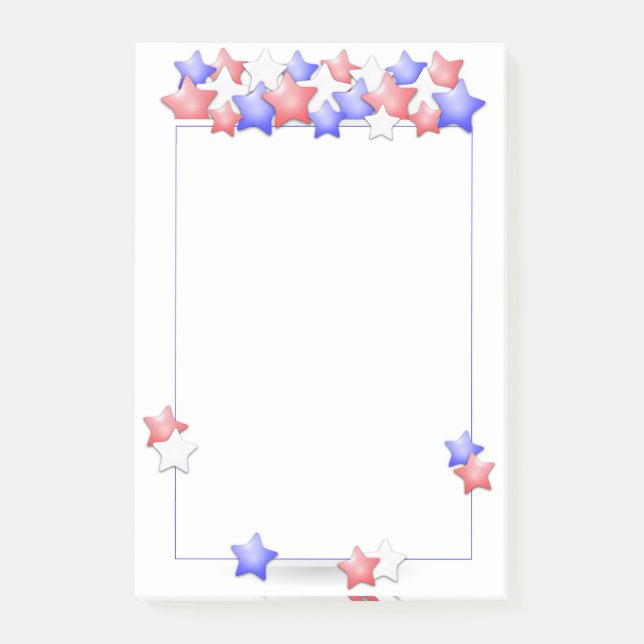 USA Independence day Patriotic Stars American Post-it Block (Framsida)