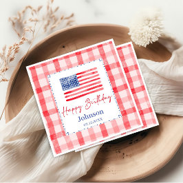 USA Independence Day Themed Birthday Pappersservett