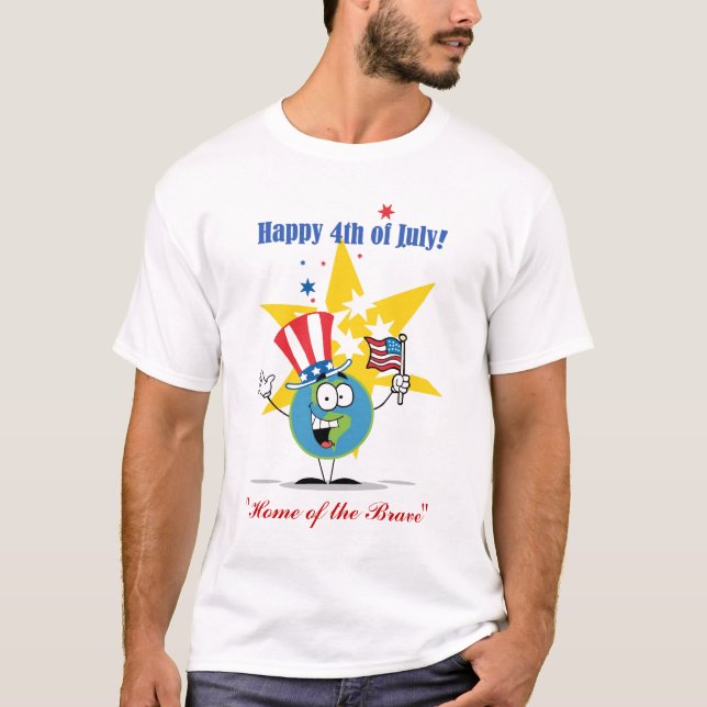 USA independence dayfirande T Shirt (Framsida)