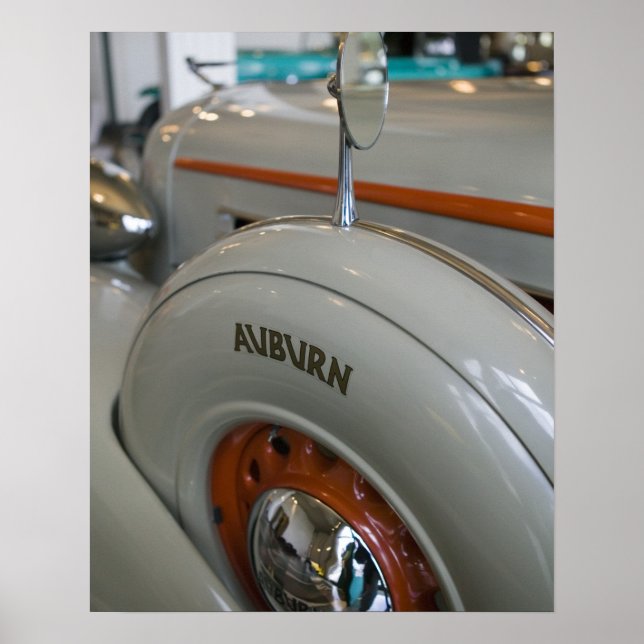 USA, Indiana, Auburn: Auburn, Cord, Duesenberg 13 Poster (Framsidan)