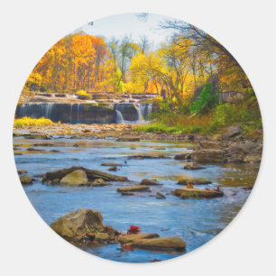 USA, Indiana. Cataract Falls State Recreation Runt Klistermärke
