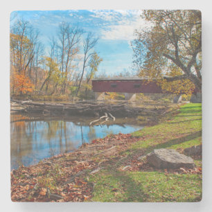 USA, Indiana, Cataract Falls State Recreation Underlägg Sten