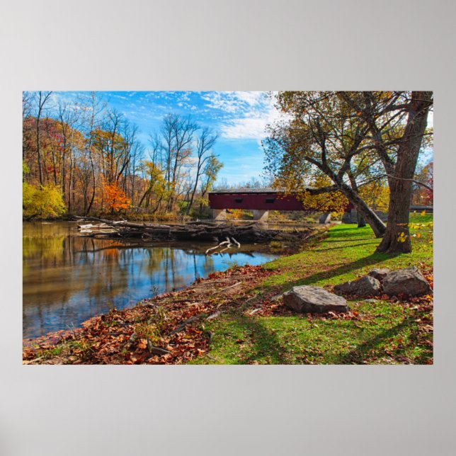 USA, Indiana, Cataract Falls State Recretion Poster (Framsidan)