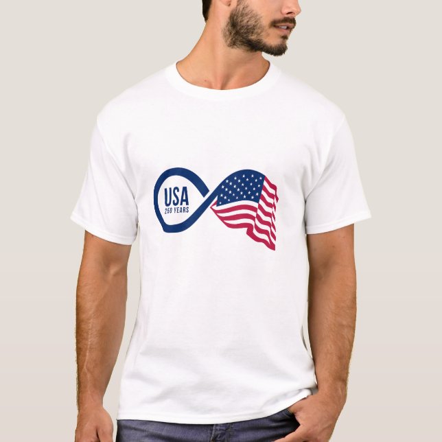 USA Infinity Flag T Shirt (Framsida)