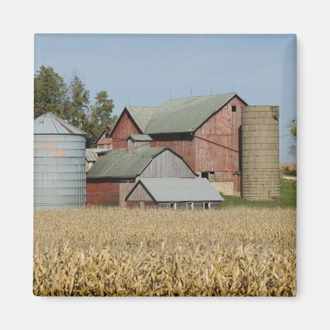 USA, IOWA, Froelich: Gammal gård Magnet (Framsidan)