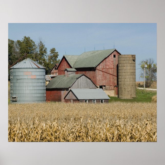 USA, IOWA, Froelich: Gammal gård Poster (Framsidan)