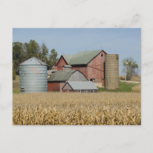 USA, IOWA, Froelich: Gammal gård Vykort (Framsida)