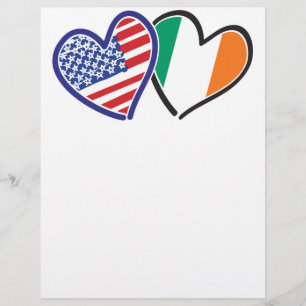 USA Ireland Heart Flaggor