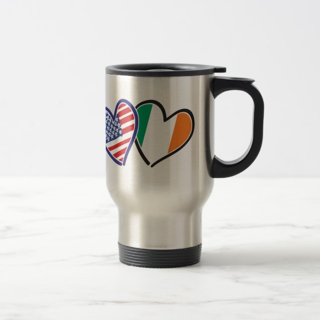 USA Ireland Heart Flaggor Resemugg (Höger)