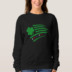 USA Irländsk flagga Klöver Shamrock Irland Ameri T Shirt