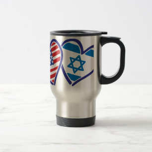 USA Israel Heart Flagga Resemugg