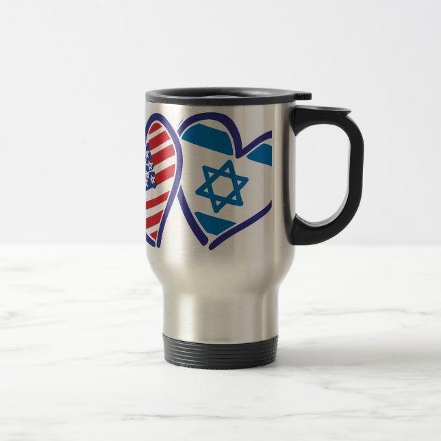 USA Israel Heart Flagga Resemugg (Höger)