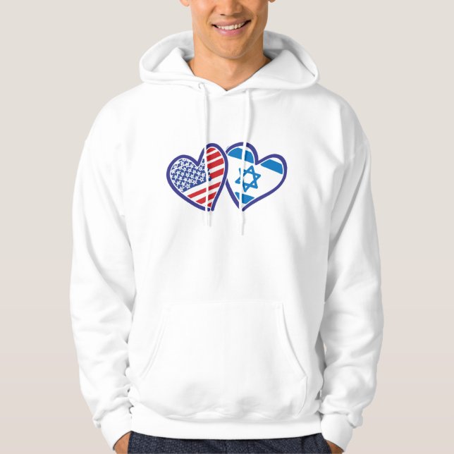 USA Israel Hearts Munkjacka (Framsida)
