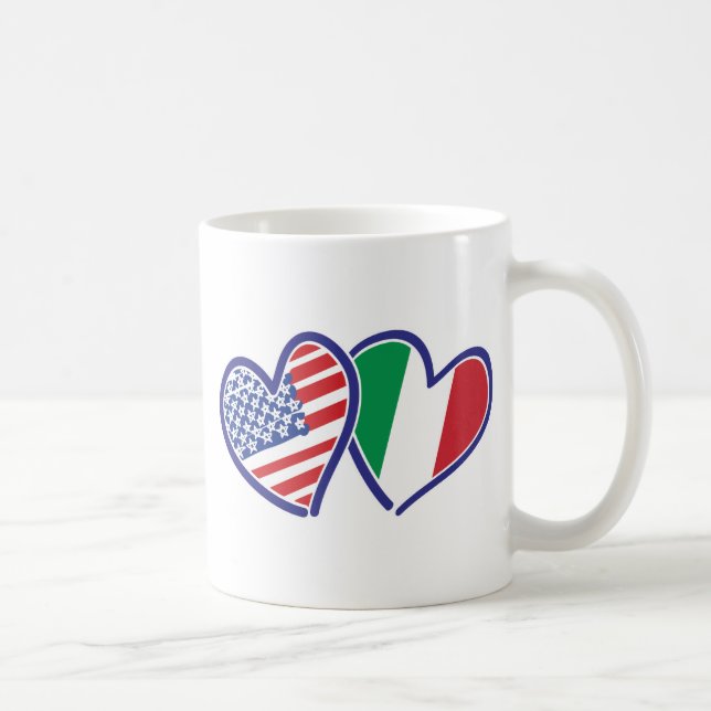 USA—Italien-Kärlek Kaffemugg (Höger)