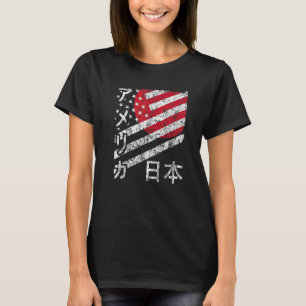 USA Japan Flag T-Shirt Amerikansk Japansk Matchand