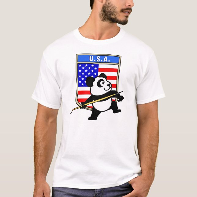 USA Javelin Panda Tee Shirt (Framsida)